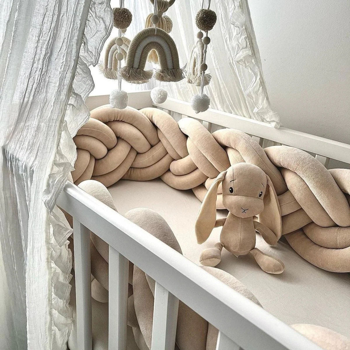 Double border of the children's bed PLUSH BEIGE