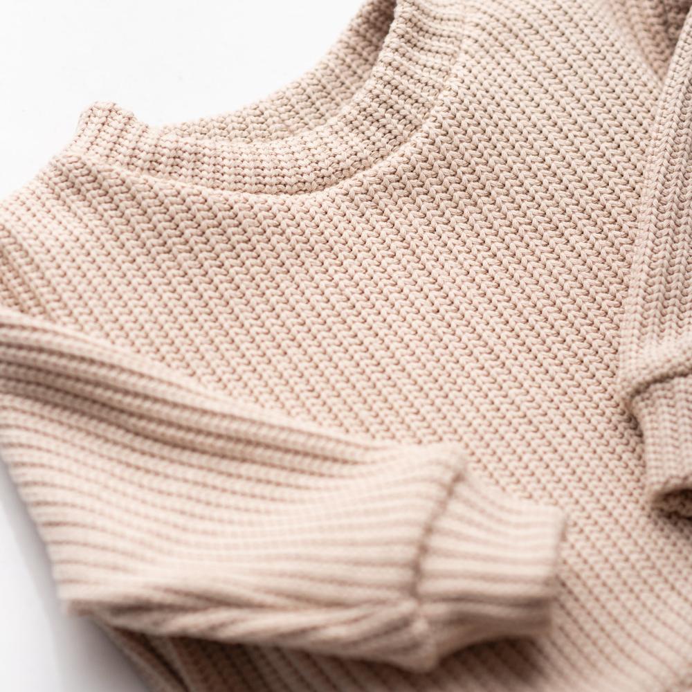 Adult Oversized Jumper - Cable Knit Beige