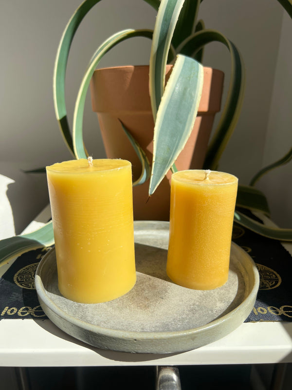 BEESWAX PILLAR CANDLE