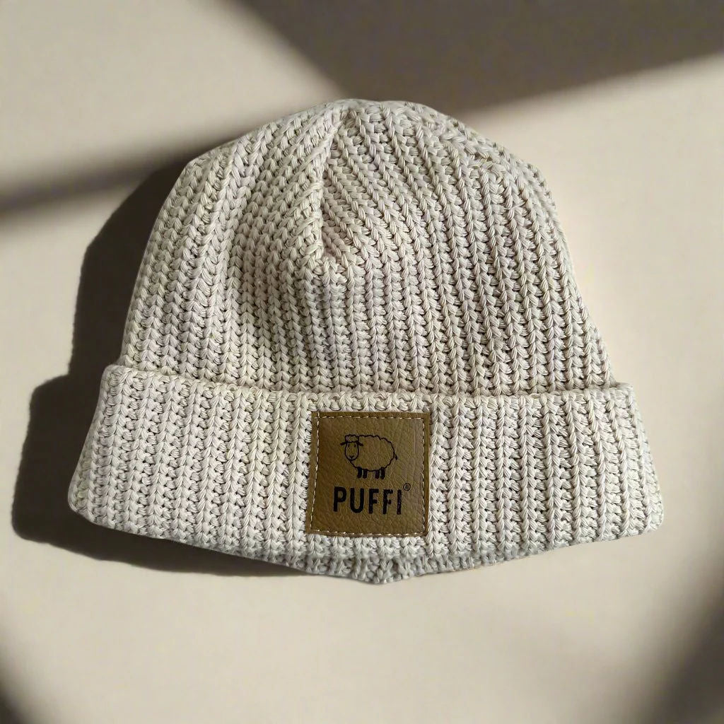 Knitted lined hat - Beige