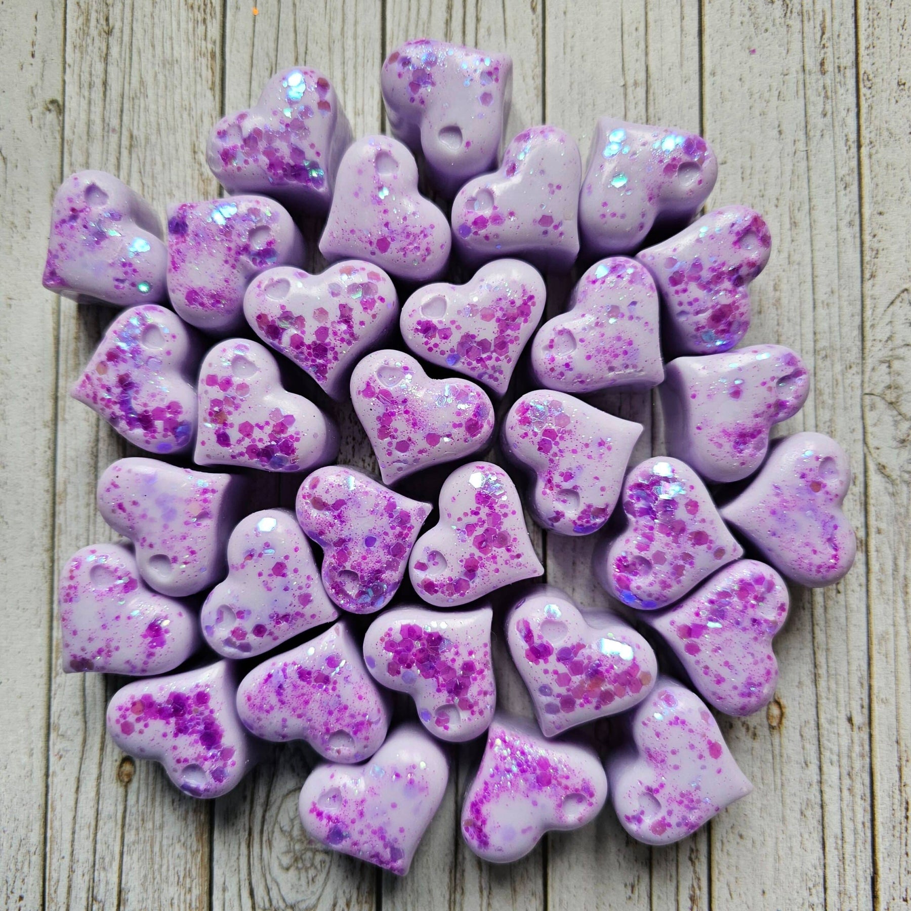 Calming purple srčki, 3 kom