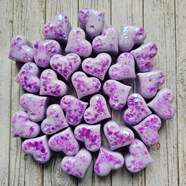Calming purple srčki, 3 kom