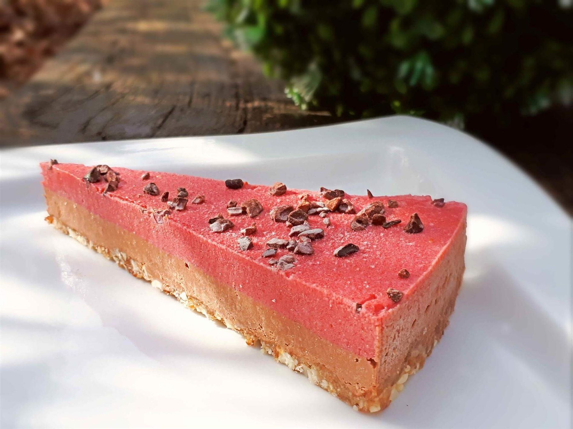 Fresh cake with ECO certificate - MONO - STRAWBERRY/CHOCOLATE (small/8 pieces/diameter-18)
