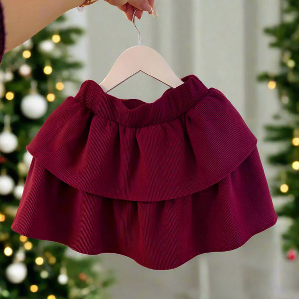 Children's skirt - Burgundy Red