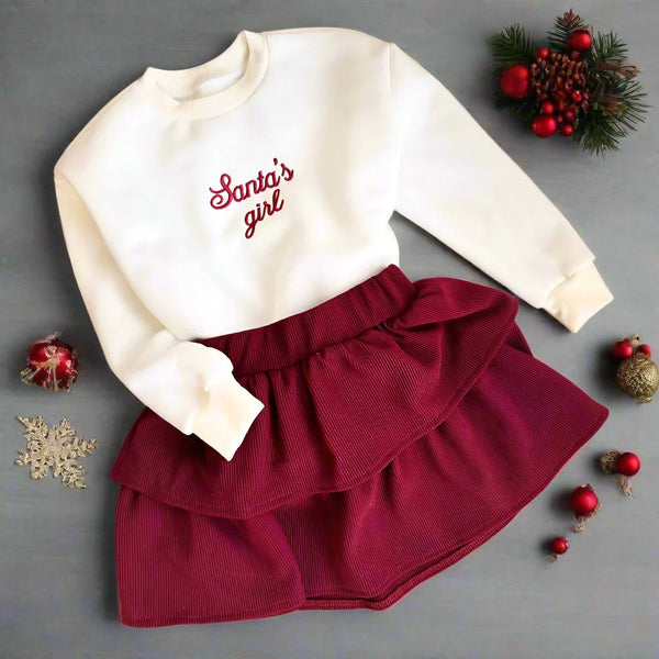 Otroški pulover - Santa`s girl
