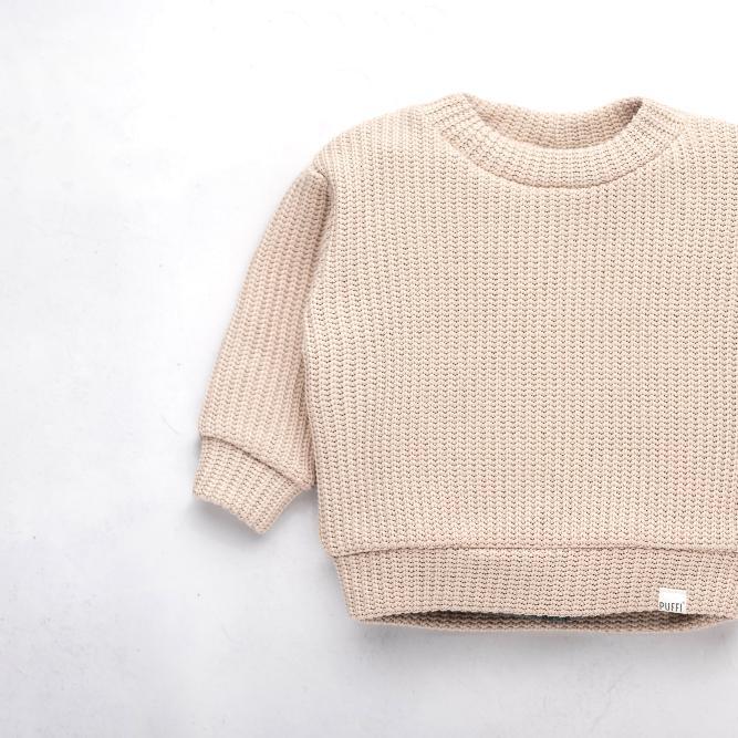 Adult Oversized Jumper - Cable Knit Beige