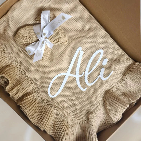 Cotton blanket with name