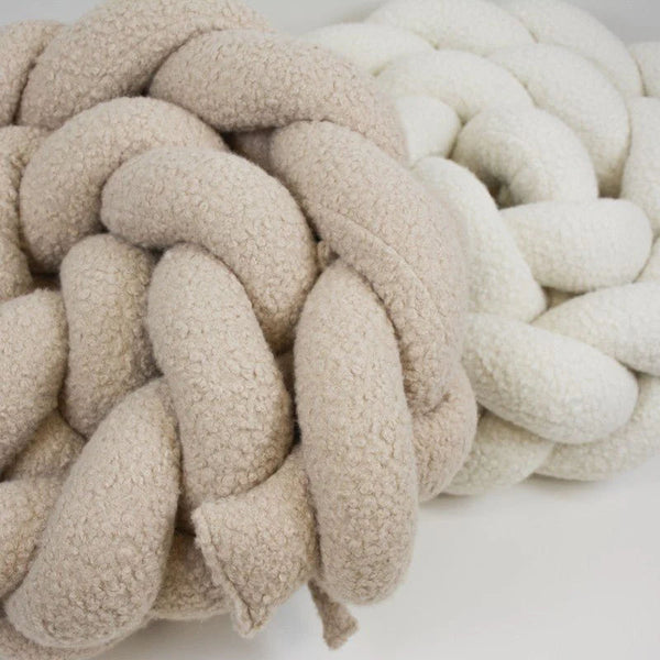 Single fringe for children's bed BOUCLE NAUTURAL WHITE