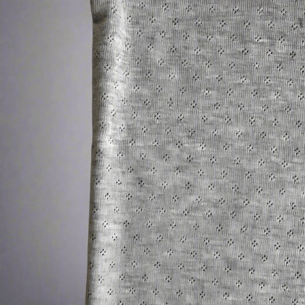 Children's short sleeves - Pointoille knitwear Grey
