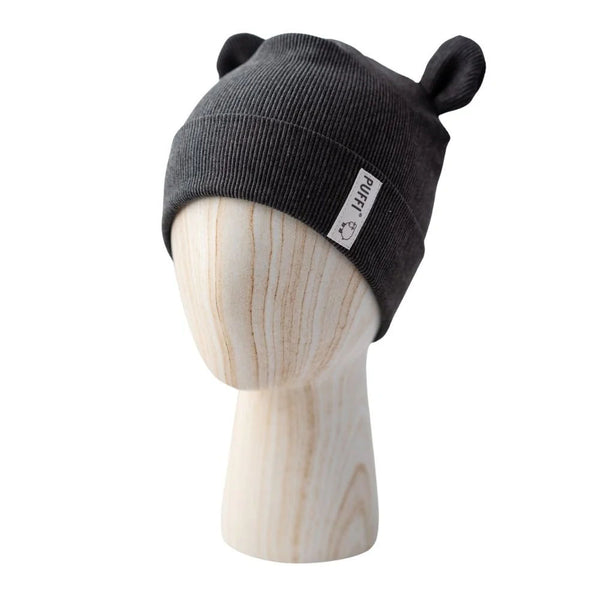 Children's Beanie - MEDO Ribbed DARK GREY