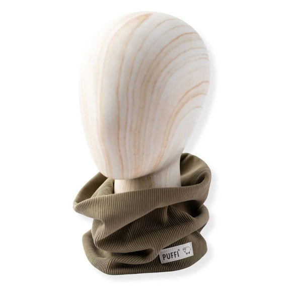 Otroški Šal tubica - ribbed Oliva