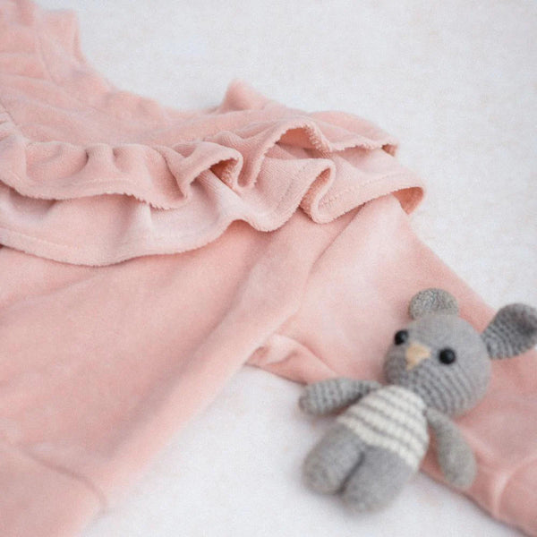 Otroška Jopa FLUFFY - PLIŠ POWDER PINK