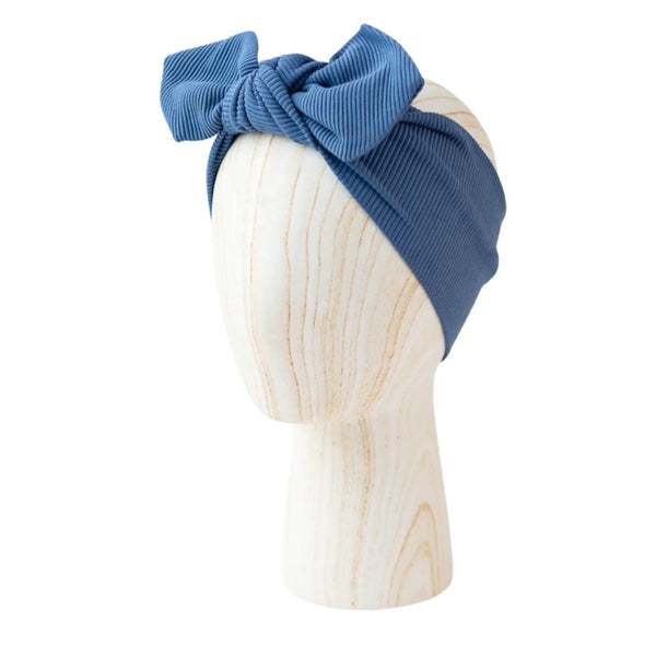 Children's Ribbon with Bow ribbed JEANS BLUE