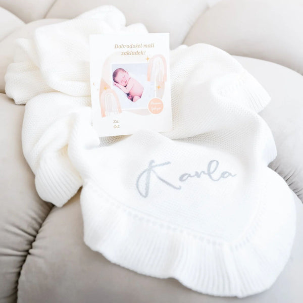 Cotton blanket with name