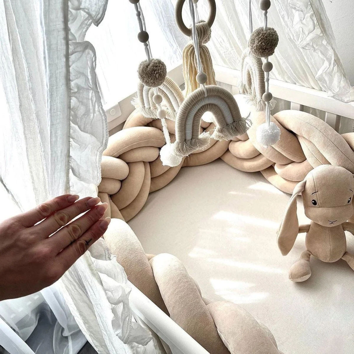 Double border of the children's bed PLUSH BEIGE