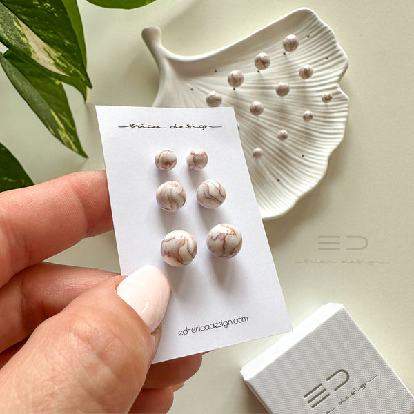 bulb marble uhani | velikost po izbiri