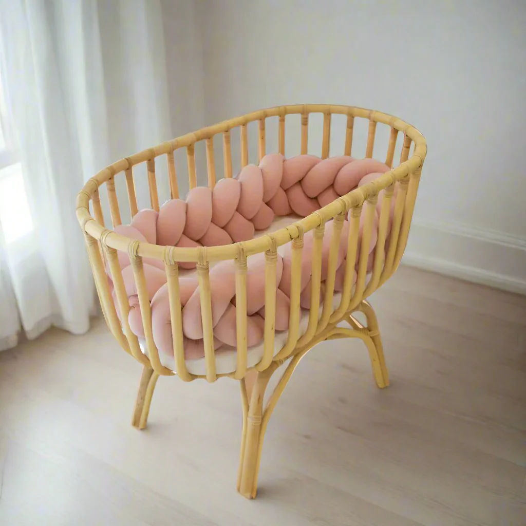 Single fringe for children's bed CLASSIC POWDER PINK