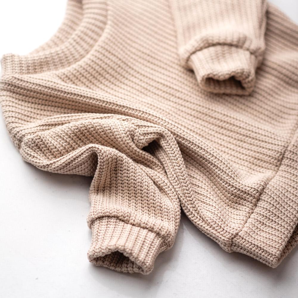 Children's Sweatshirt - Cable Knit Beige