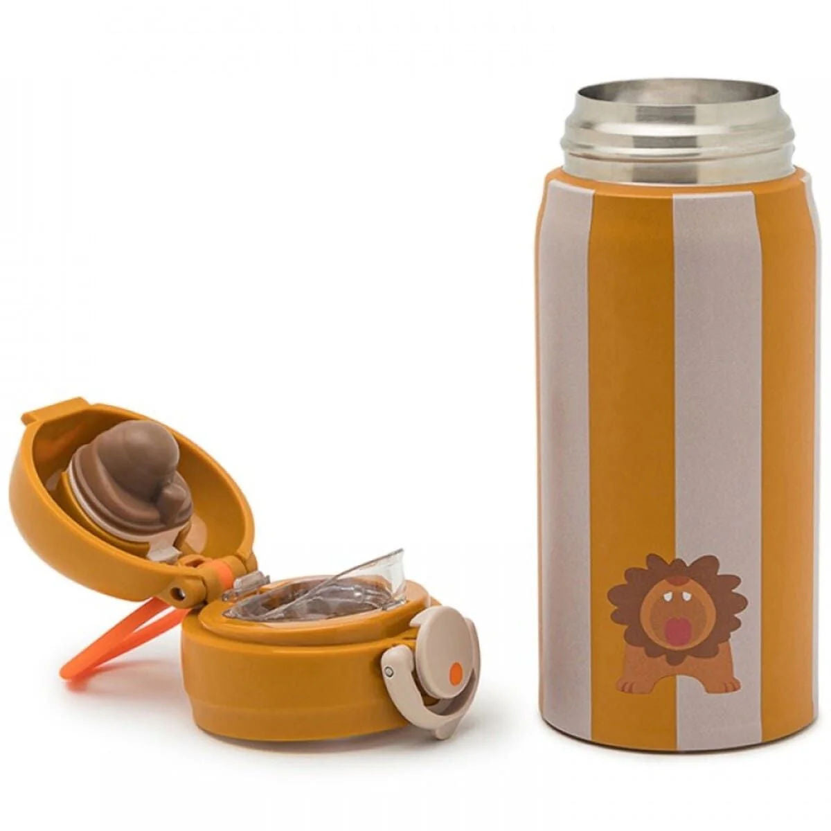 Noui Noui Stainless Steel Thermo Bottle 350ml, Lion