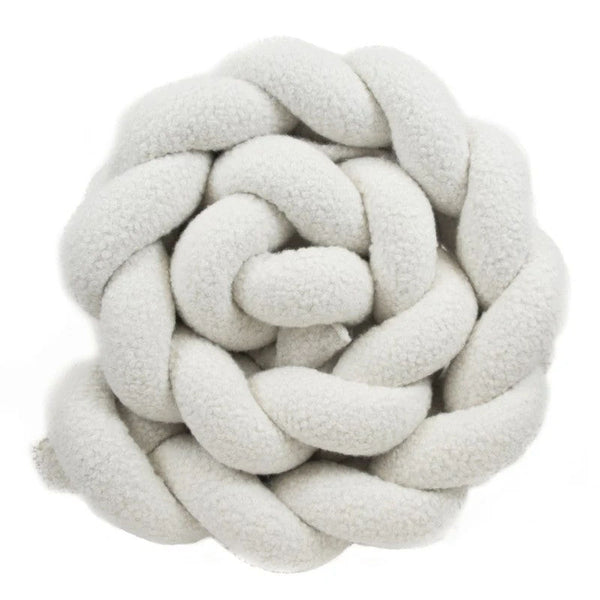 Single fringe for children's bed BOUCLE NAUTURAL WHITE