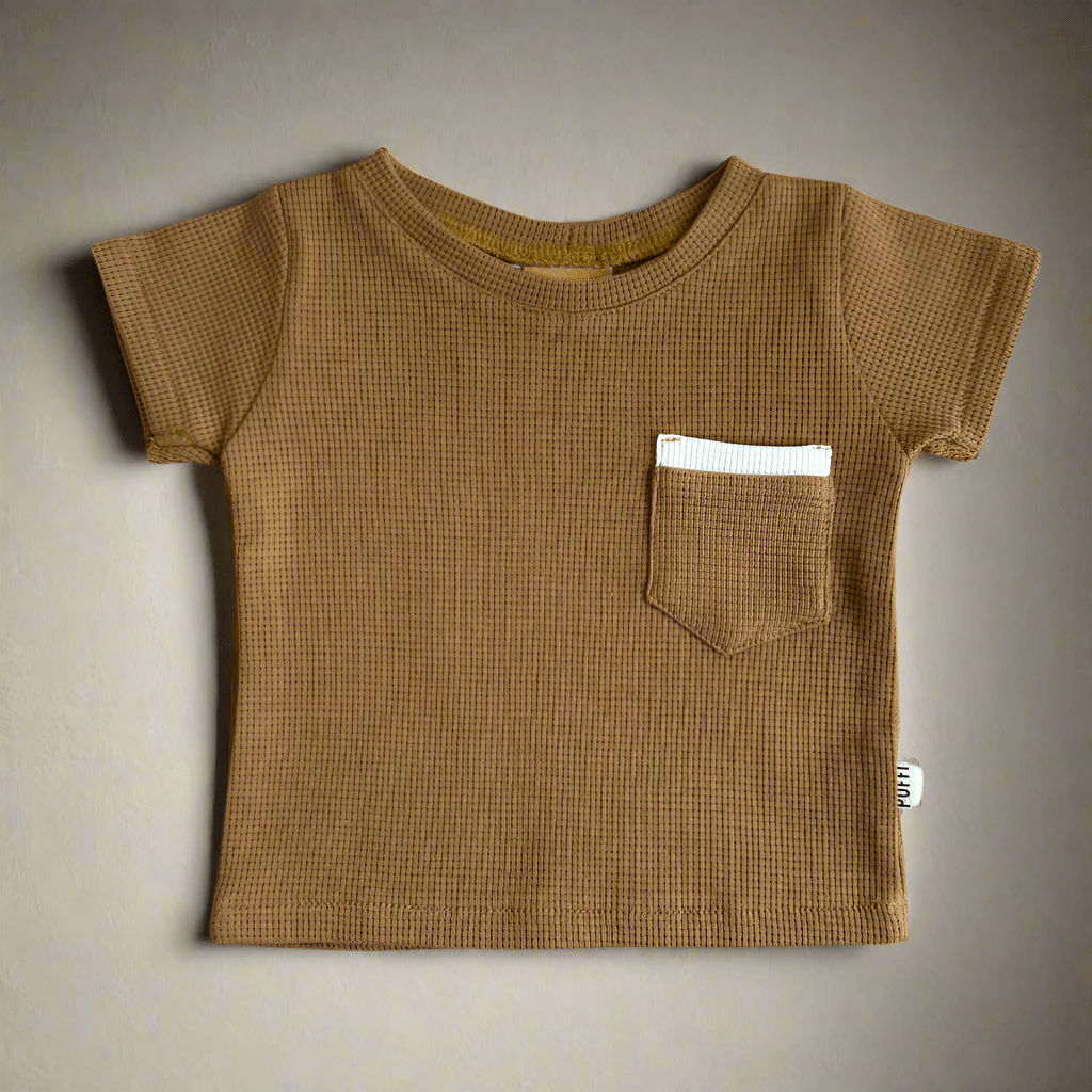 Children's short sleeves - WAFFLE OKHER