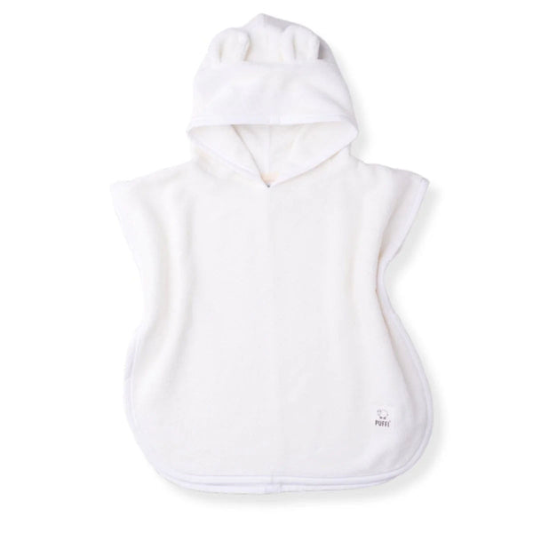 Children's Bath Poncho with Ears, TERRY white