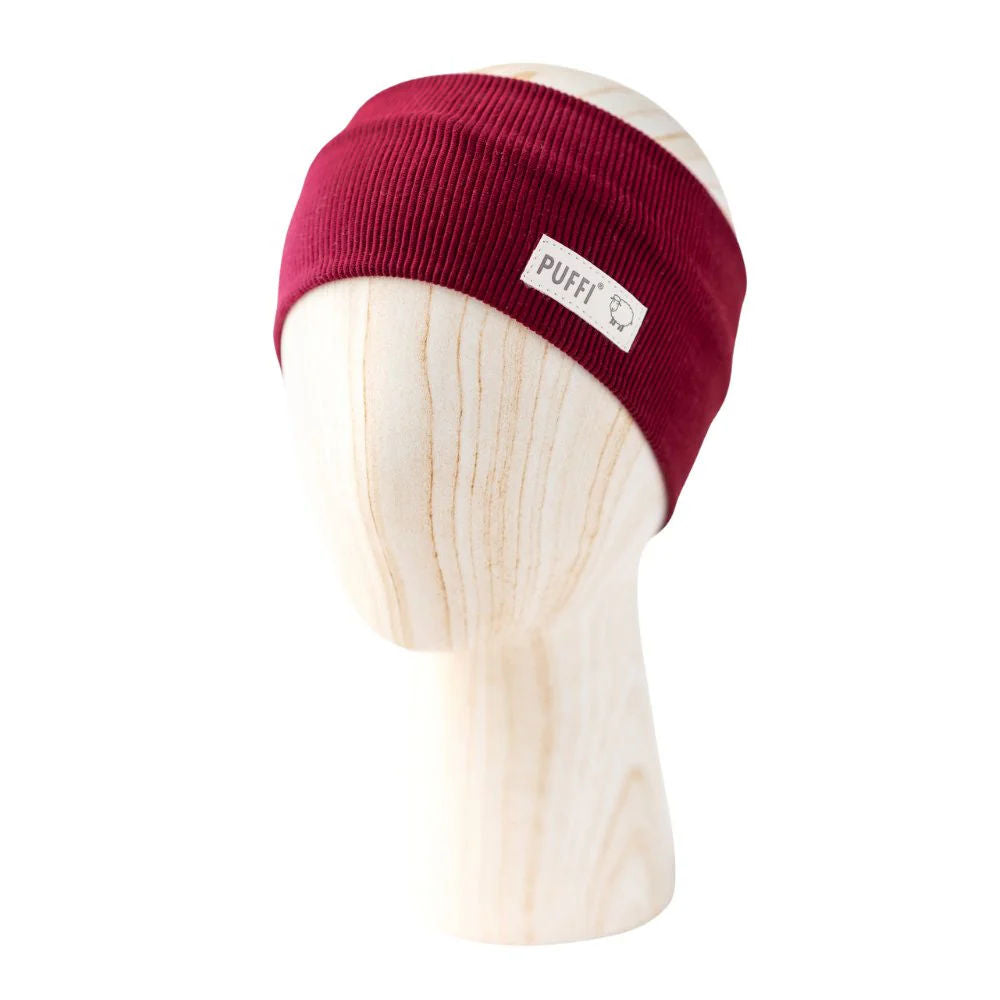 Children's Ribbon ribbed BURGUNDY RED