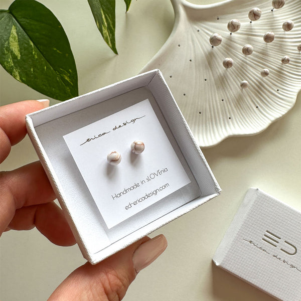 bulb marble uhani | velikost po izbiri