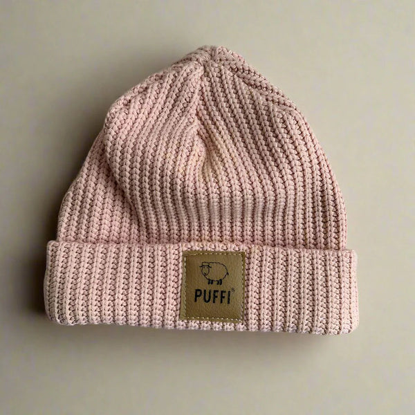 Knitted lined hat - Pink