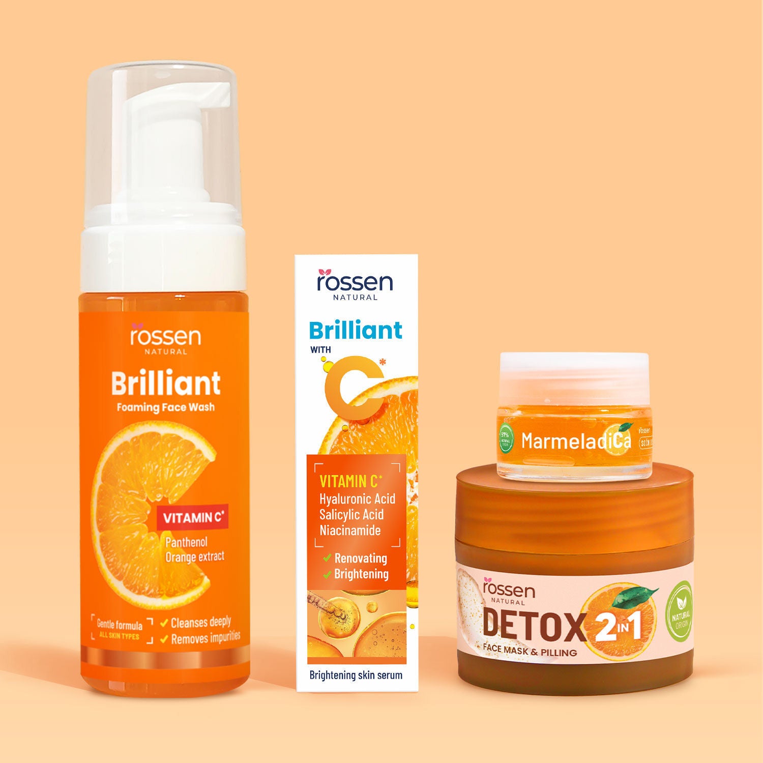 Brilliant facial cleansing foam