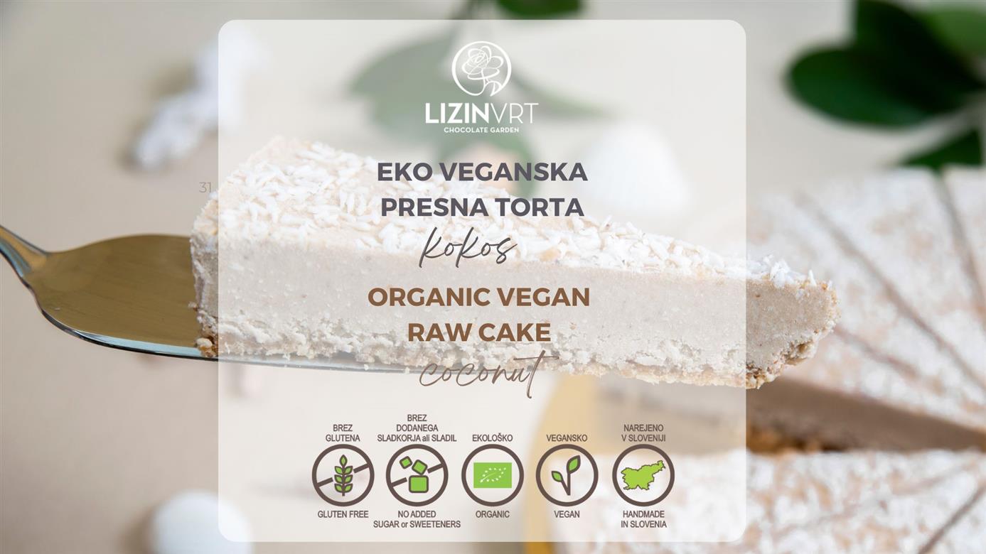 Presna torta z EKO certifikatom - KOKOS (velika/16 kosov)