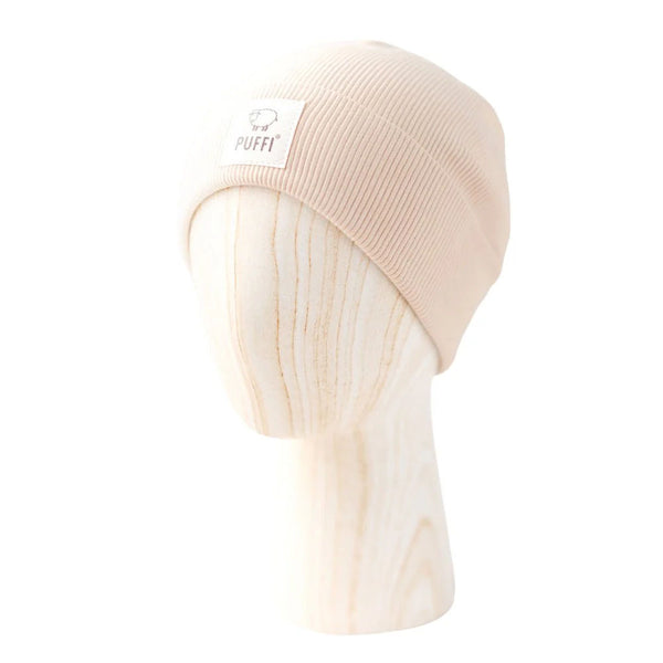 Otroška kapa Beanie - Ribbed SVETLO BEŽ