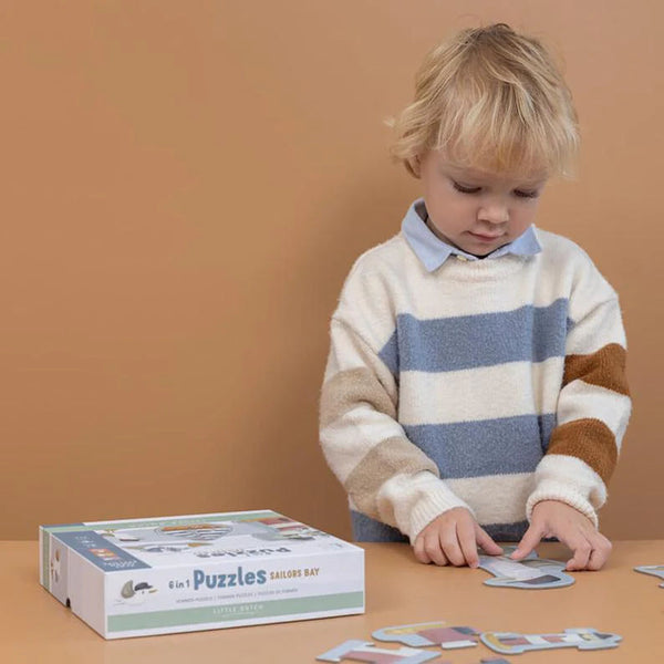 Little Dutch® Puzzle Sailors Bay 6 in 1