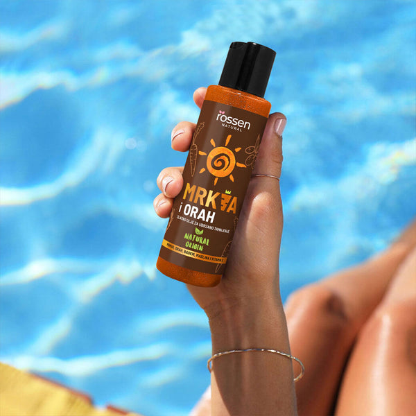 Golden body oil