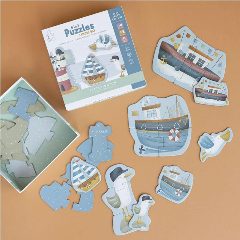 Little Dutch® Puzzle Sailors Bay 6 in 1