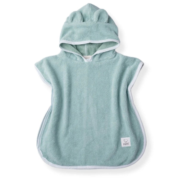 Children's Bath Poncho with Ears, TERRY mint