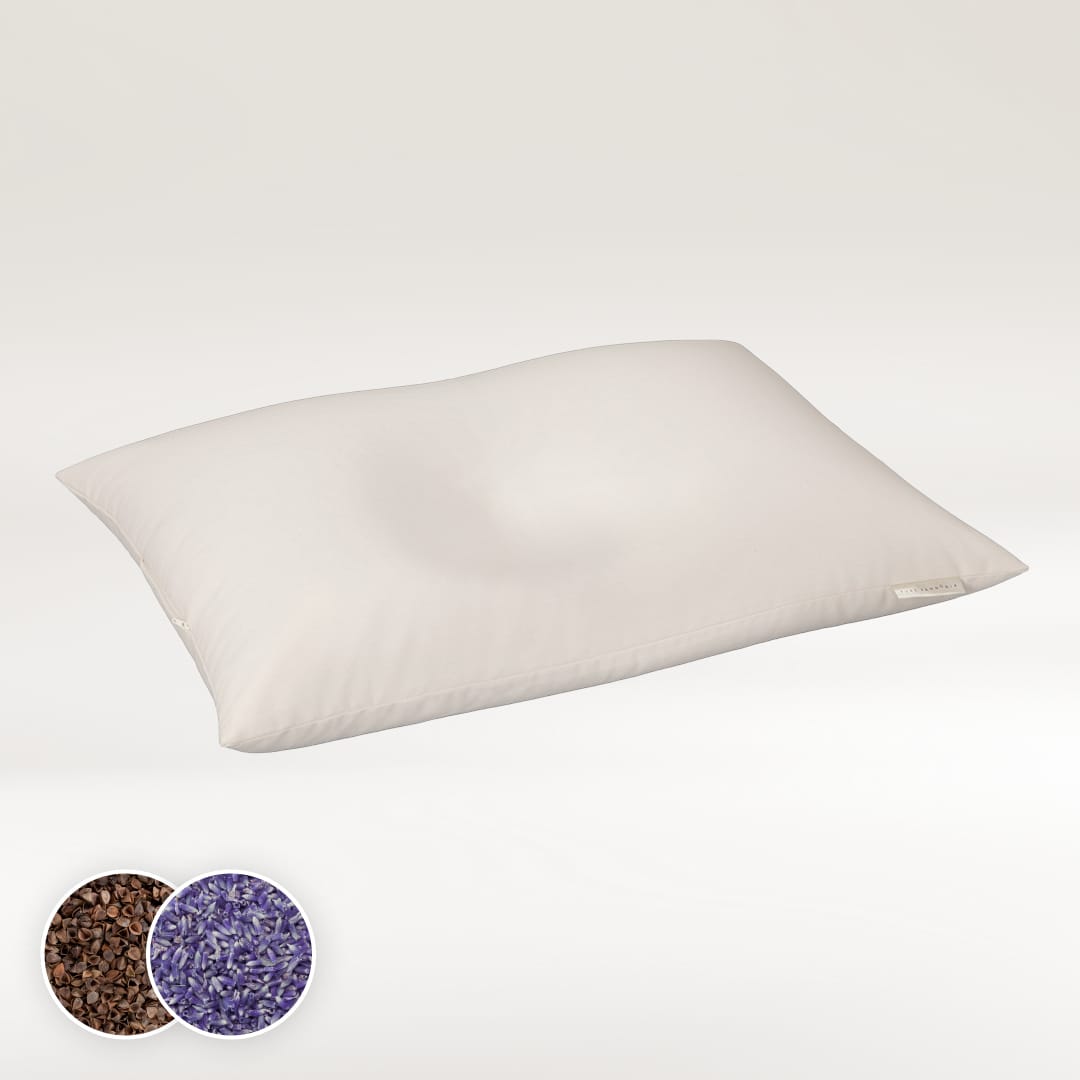 Sopia pillow (lavender, buckwheat hulls)