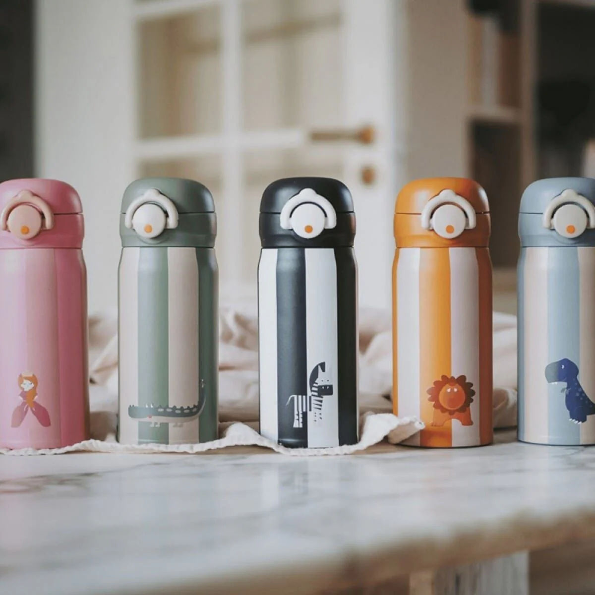 Noui Noui Stainless Steel Thermo Bottle 350ml, Dino