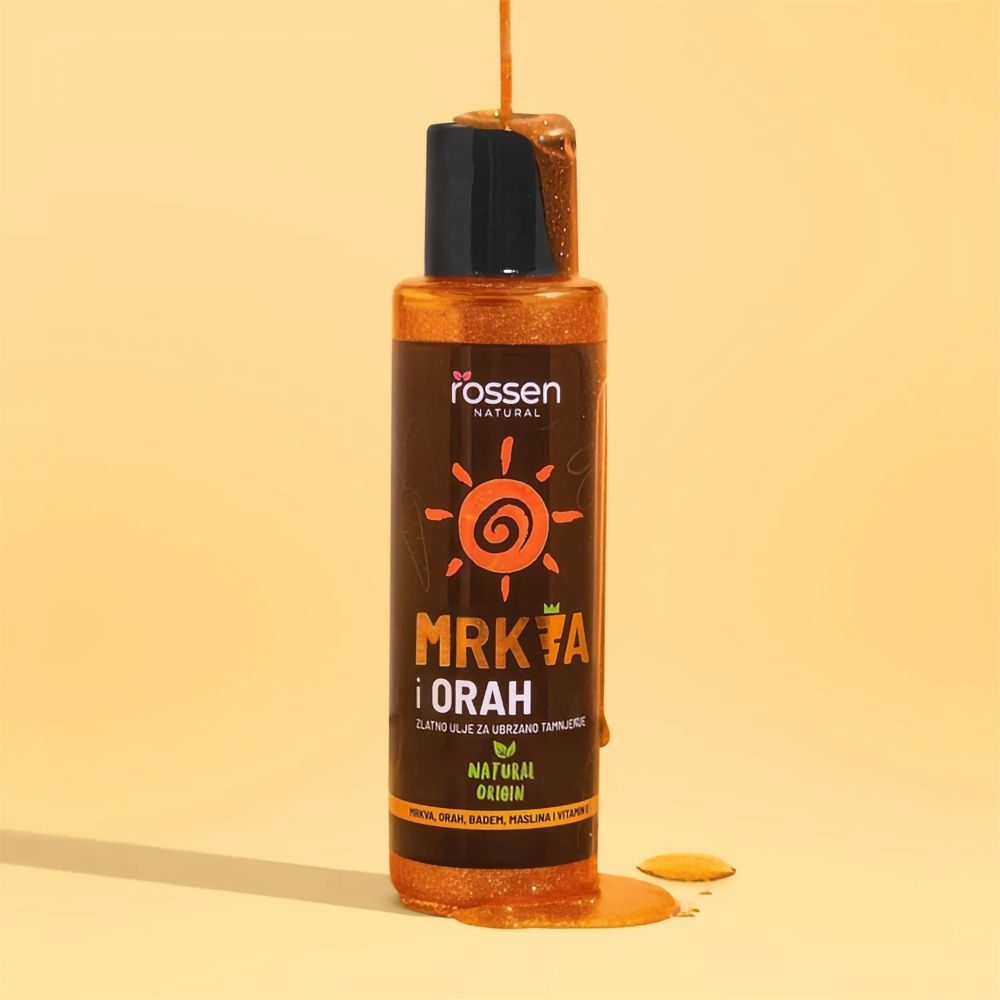 Golden body oil