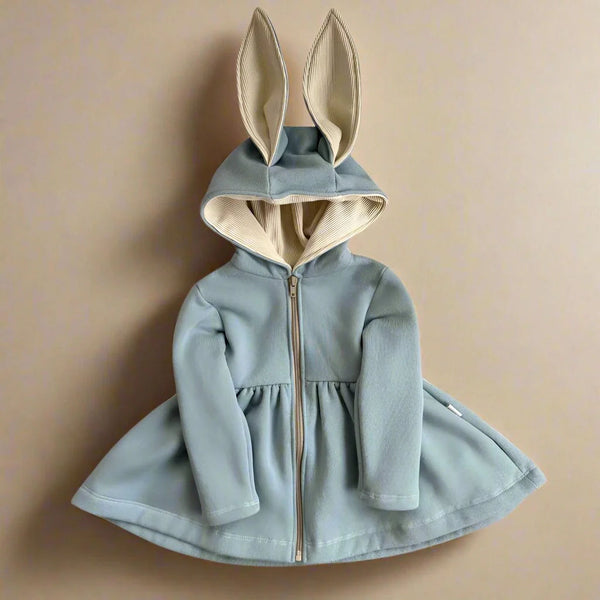 Children's Coat - Bunny Baby Blue (unlined sleeves)