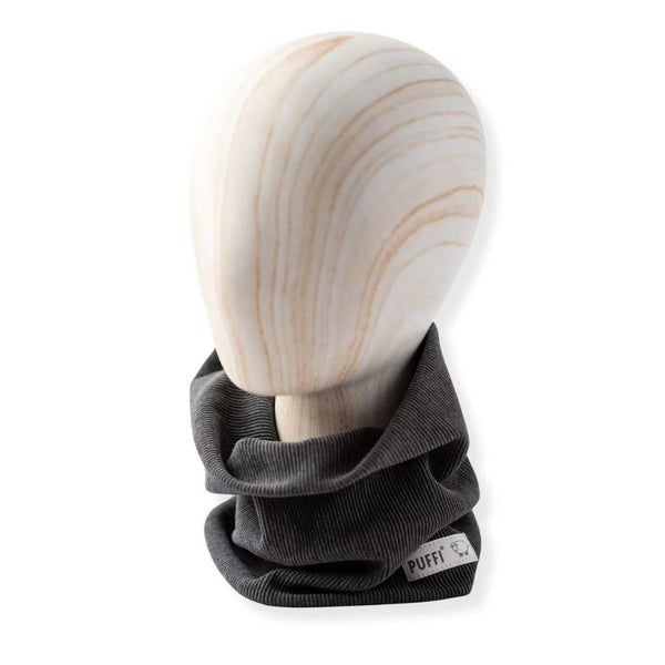 Otroški Šal tubica - ribbed Temno siva