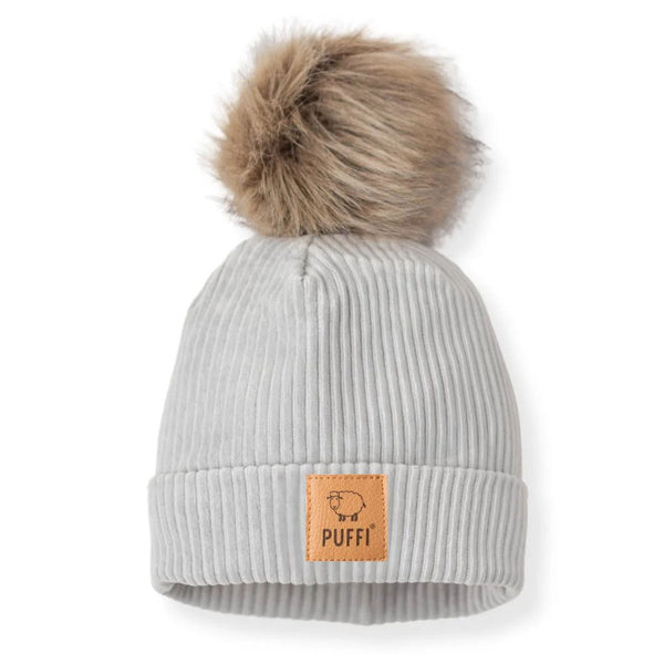 Children's Beanie + POMPOM - PLUSH Ribbed MINT