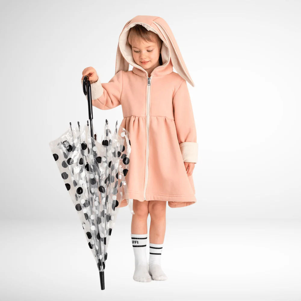 Children's Coat - Bunny Powder Pink
