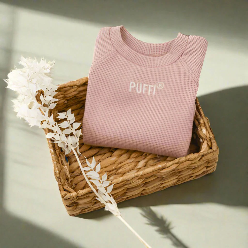 Children's waffle sweatshirt, Rose