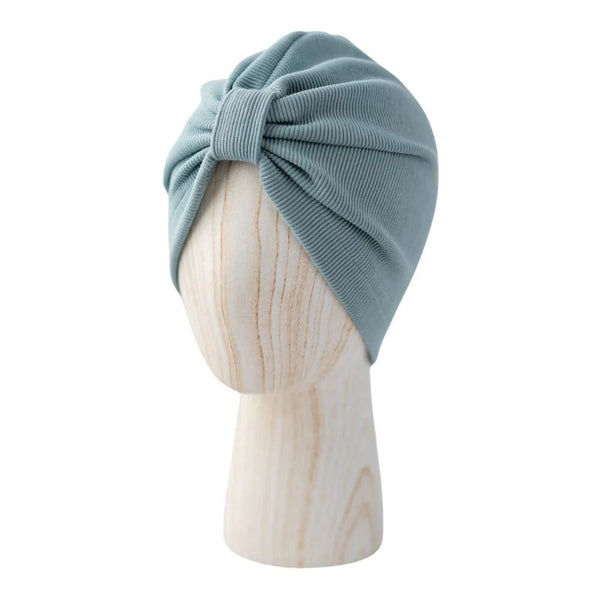 Otroška kapa Turban - ribbed Mint