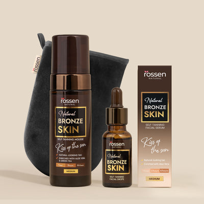 Bronze tan foam application glove