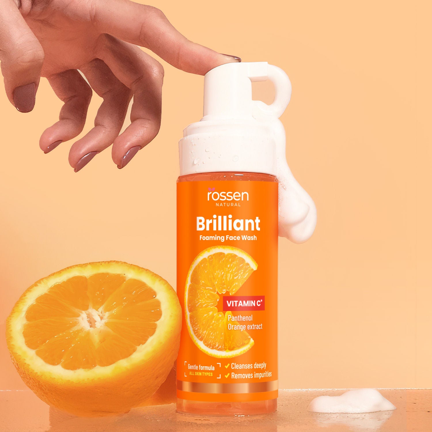 Brilliant facial cleansing foam