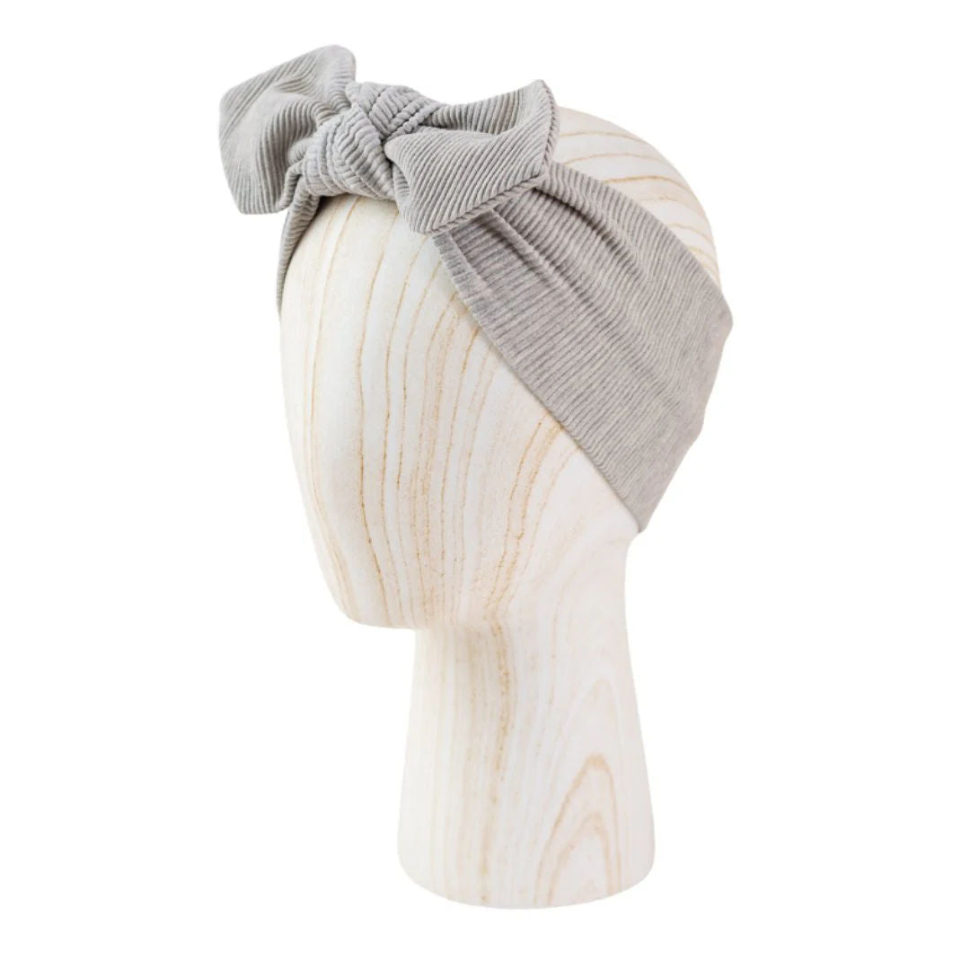 Children's Ribbon with Bow ribbed LIGHT GREY
