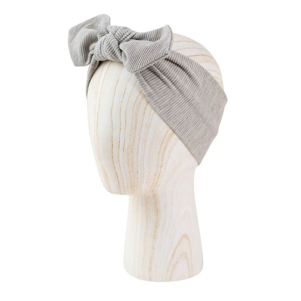 Children's Ribbon with Bow ribbed LIGHT GREY
