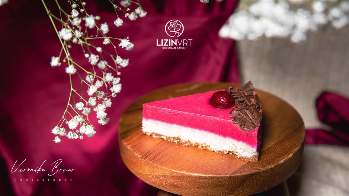 Fresh cake with ECO certificate - MONO - lemon/cherry (large/16 pieces/diameter-26)